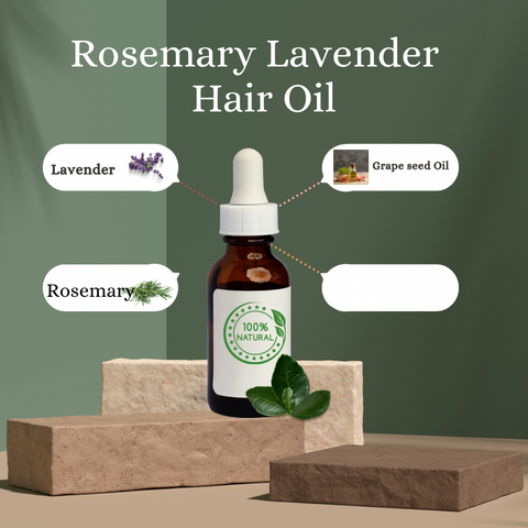 Natural Rosemary Lavender Infused Hair Oil