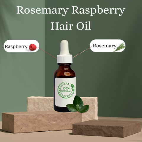 Natural Rosemary Raspberry Infused Hair Oil