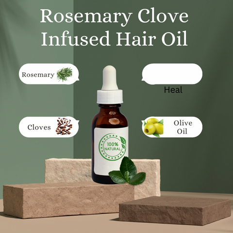 Natural Rosemary Clove Infused Hair Oil